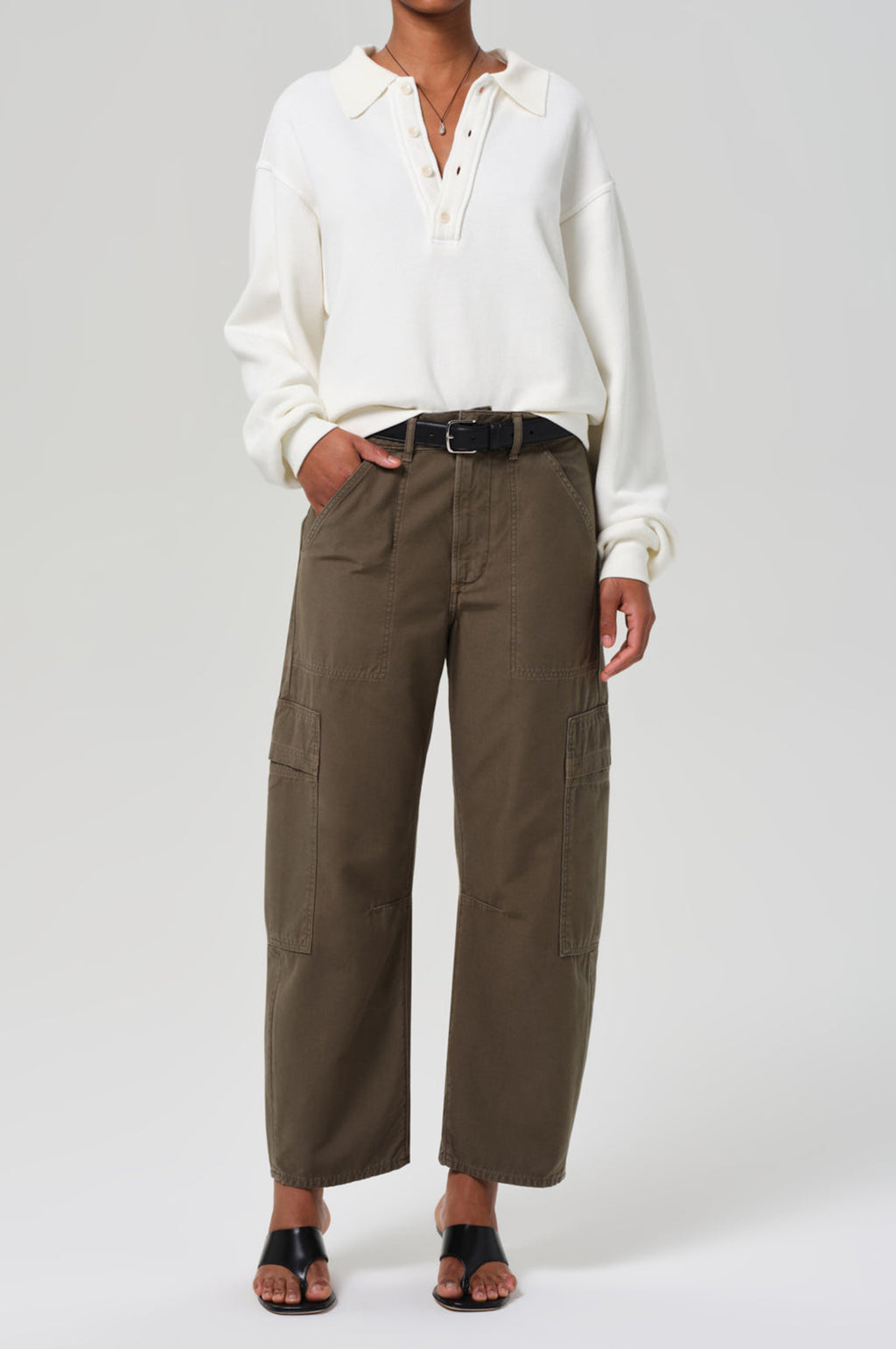 Marcelle Low Slung Cargo Sateen Dogwood