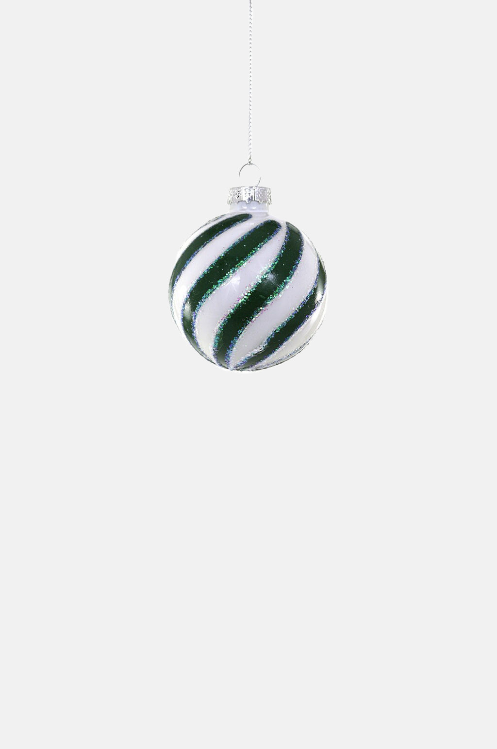 Cody Foster and Co Bright Swirl Stripe Ornament Green.