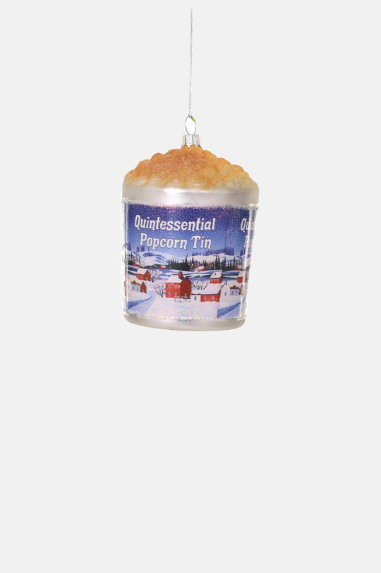 Quintessential Christmas Popcorn Tin Ornament