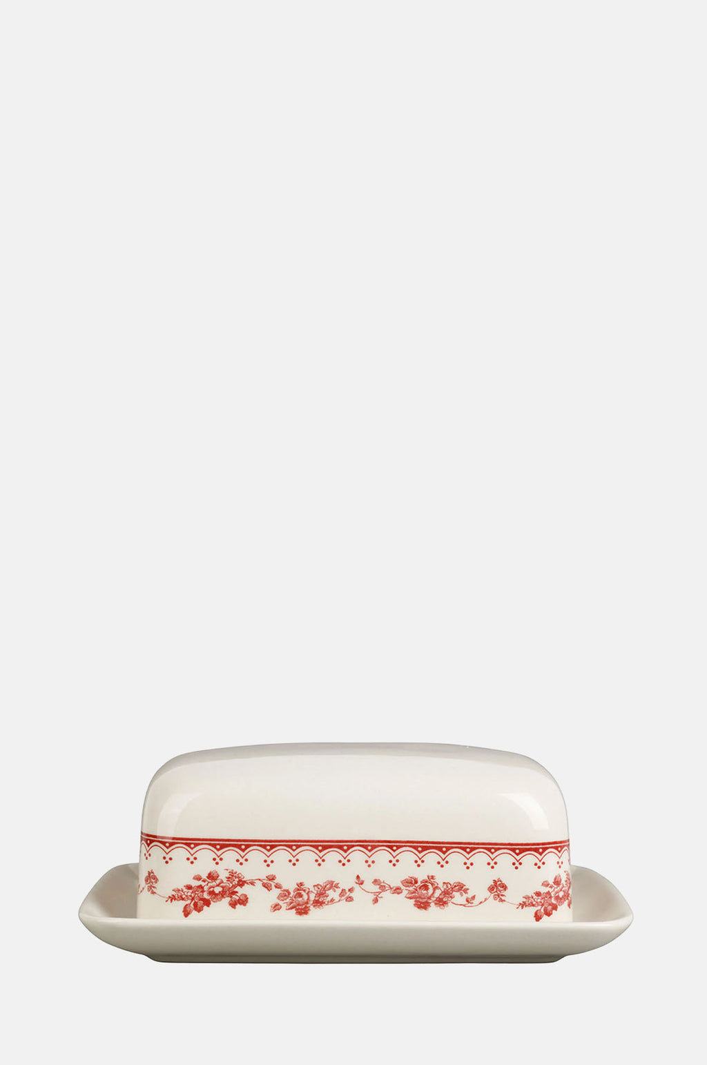 Comptoir de Famille Faustine Butter Dish Burgundy.