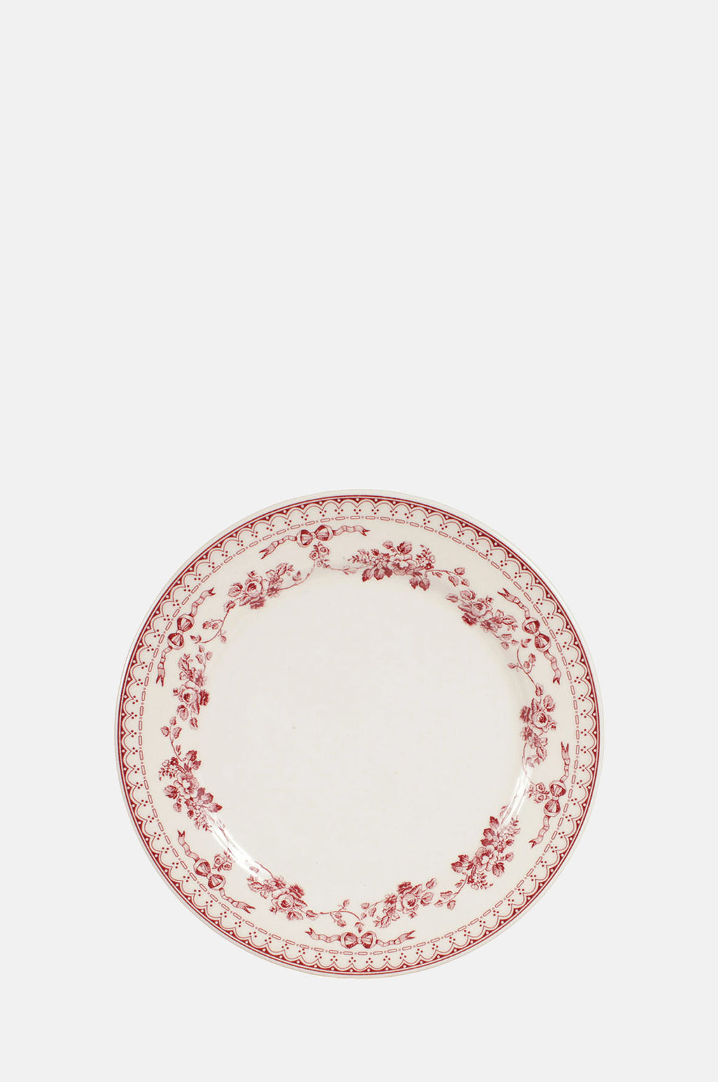 Comptoir de Famille Faustine Dessert Plate Burgundy.