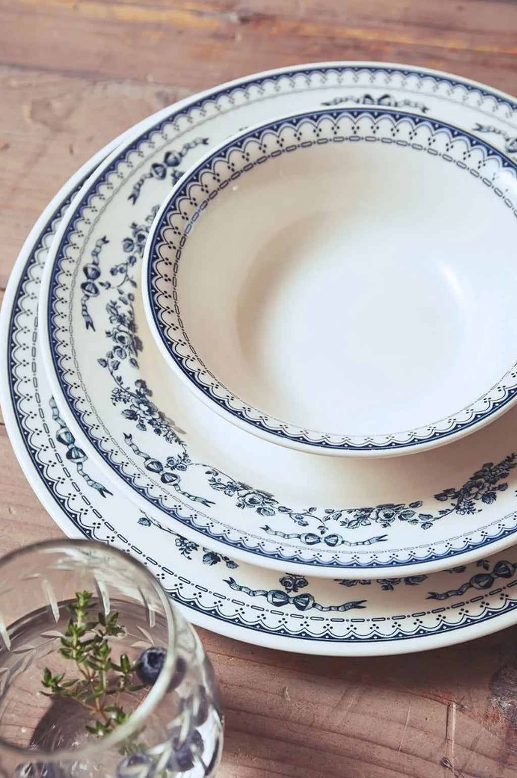 Faustine Dessert Plate Old Blue