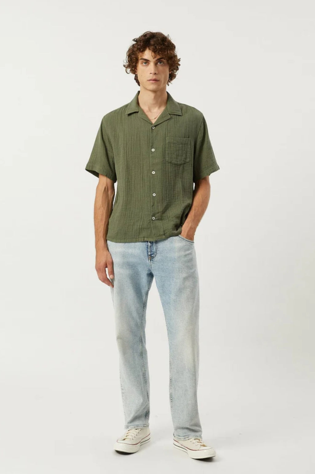 Double Cloth SS Shirt Army