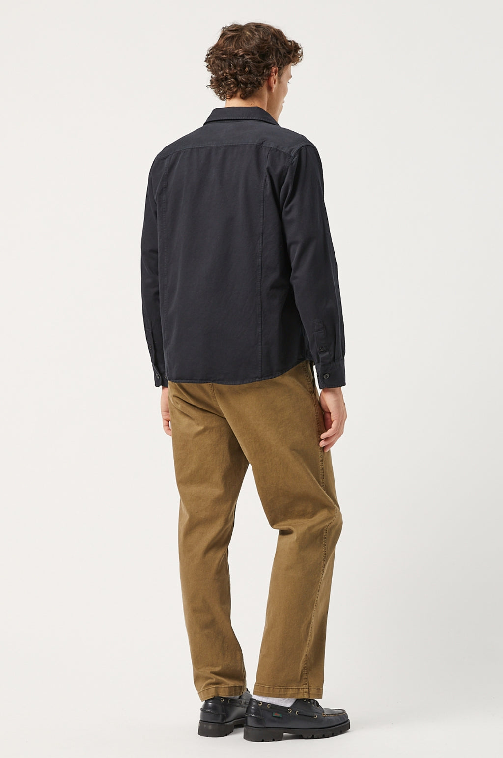 Garment Dye Twill LS Shirt Black