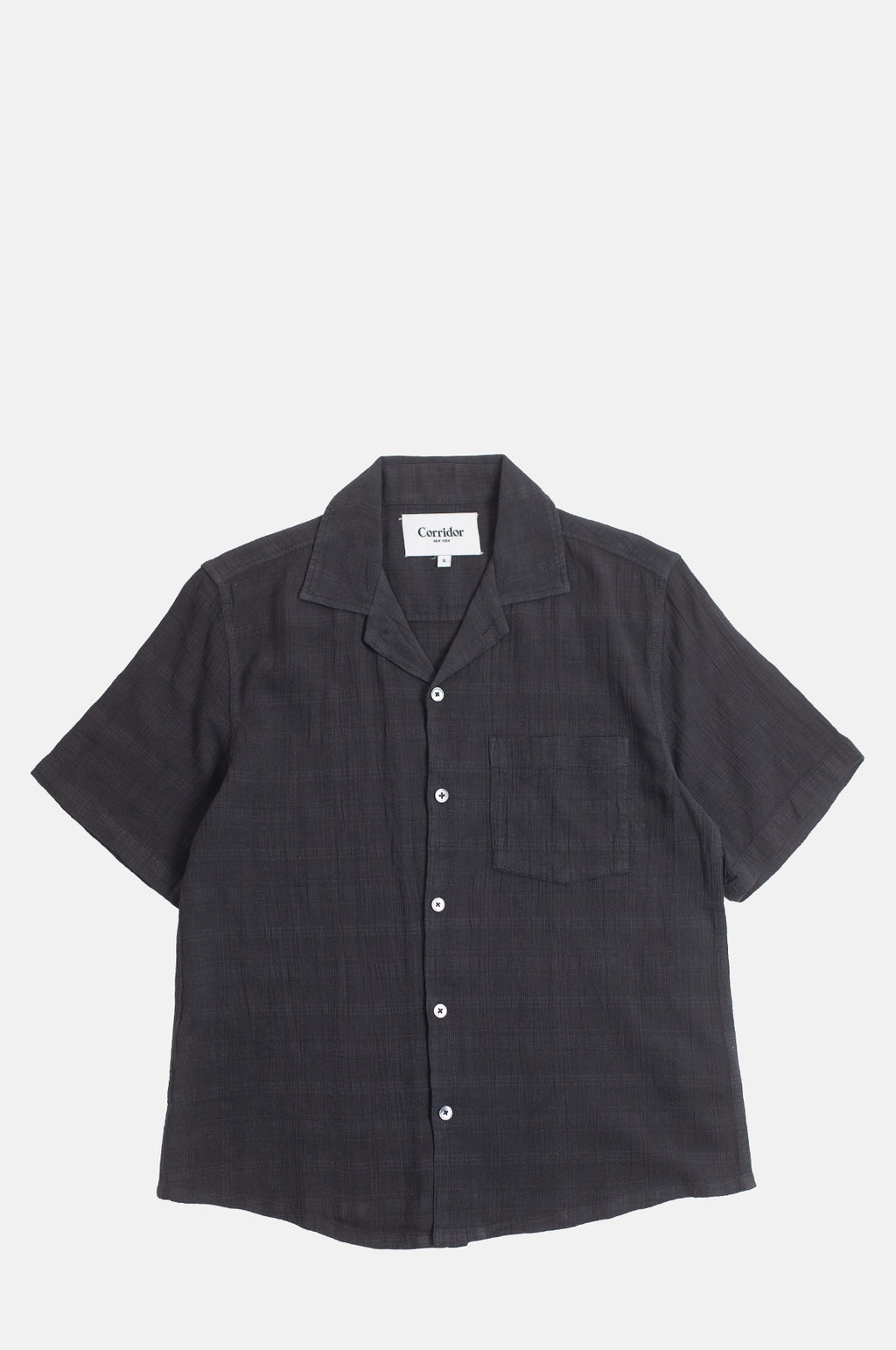 Corridor Washed Dobby SS Shirt Black.