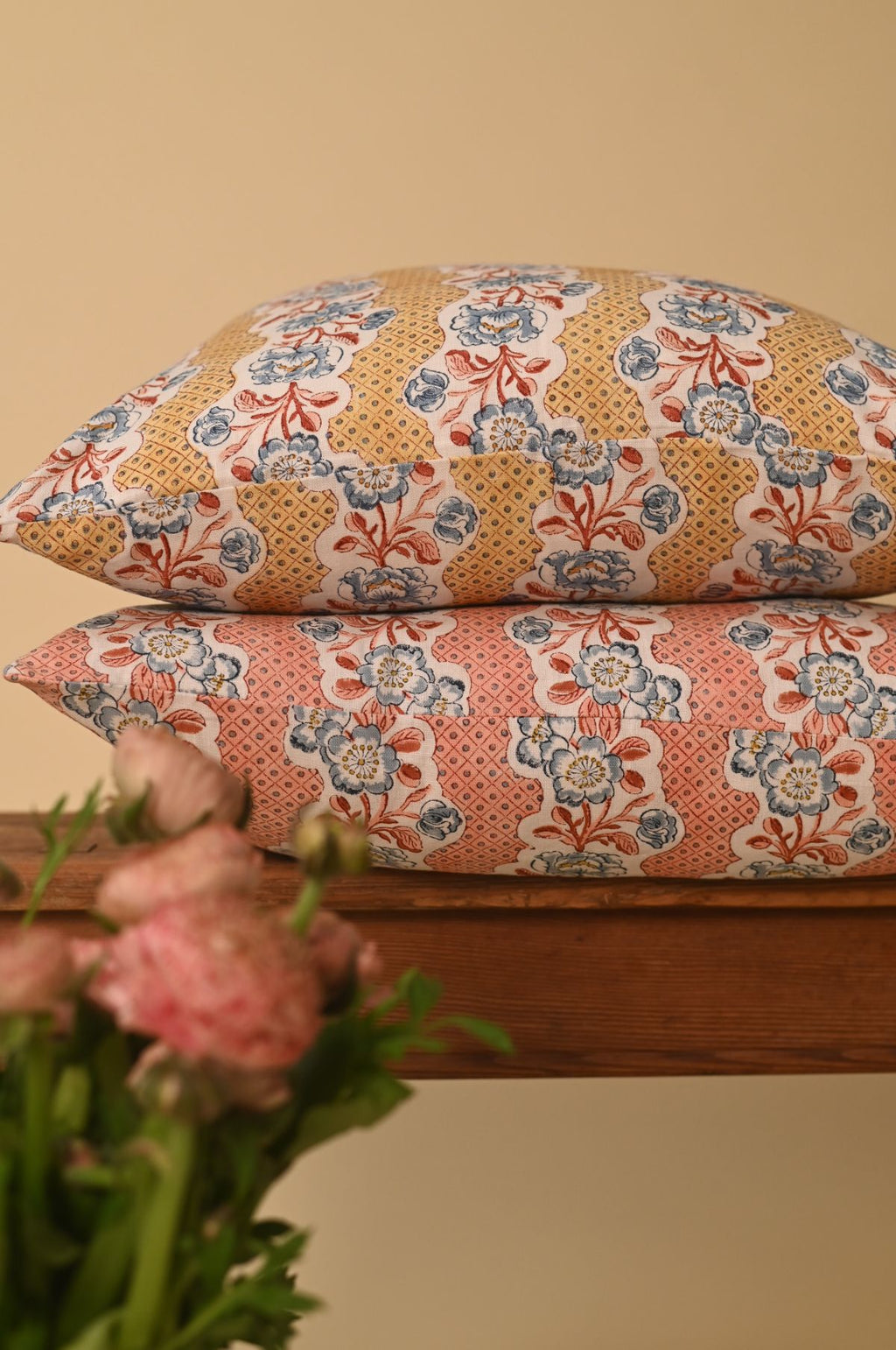 Yellow Blooming Trellis Cushion