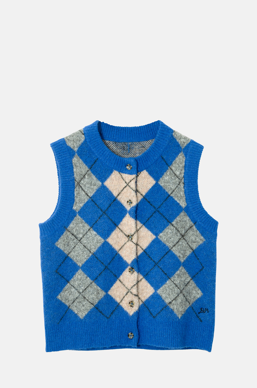 Damson Madder Aggie Vest Argyle.