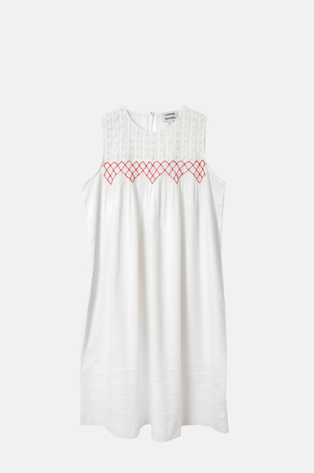 Damson Madder Ambrose Midi Night Dress White.