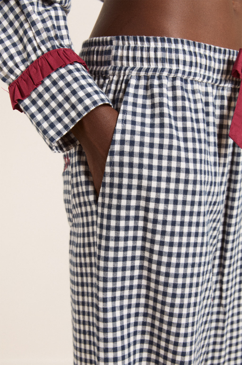 Antonia PJ Set Navy Gingham