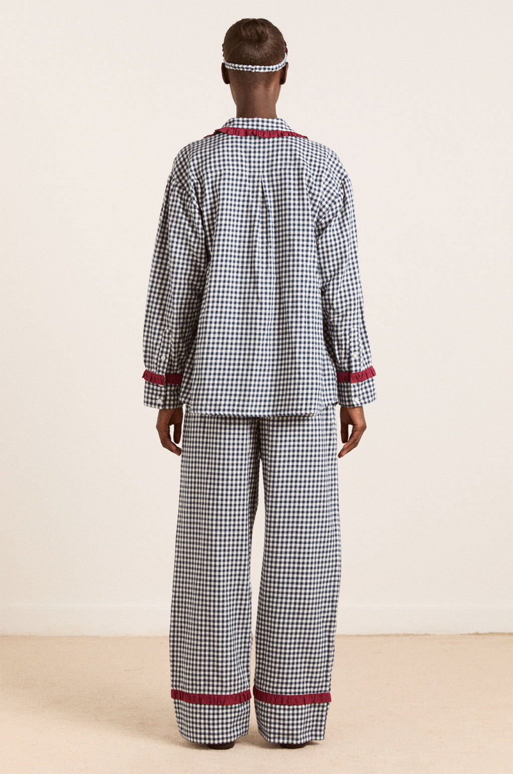Antonia PJ Set Navy Gingham