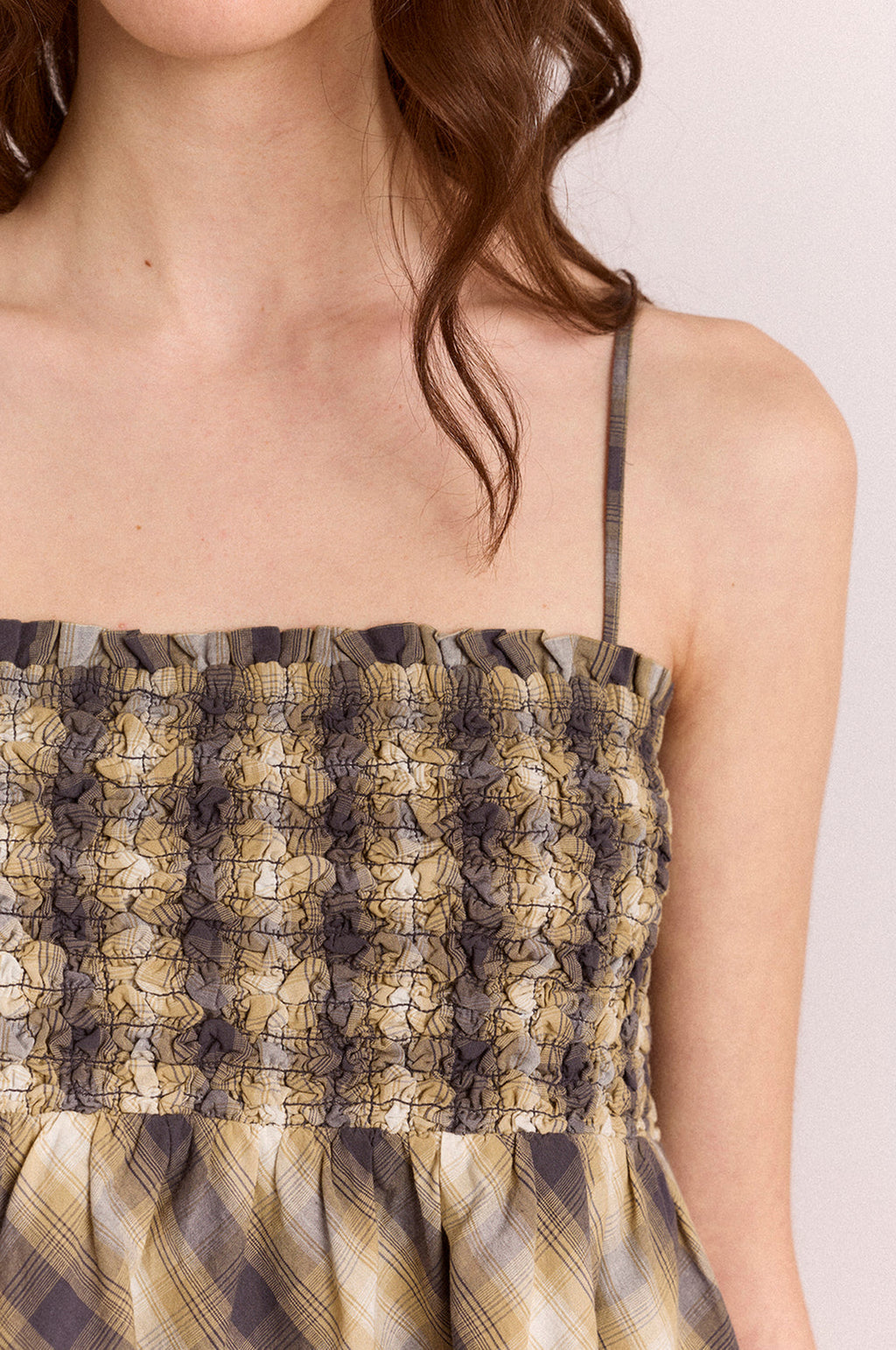 Azalea Cami Cardamon Check Mixed