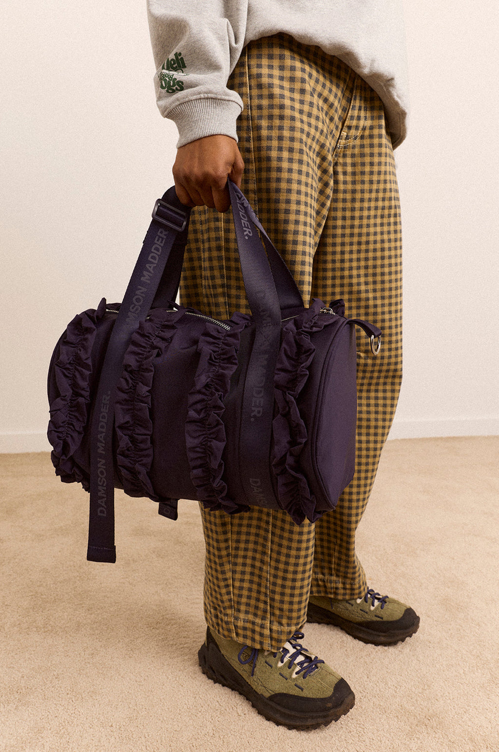Brooke Frill Barrel Bag Navy