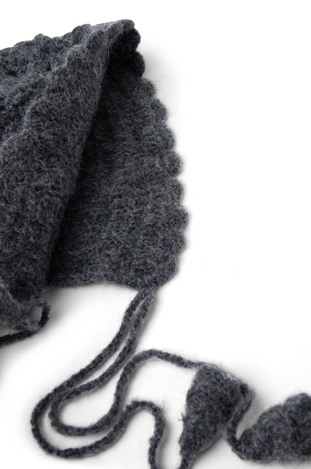 Crochet Bonnet Charcoal Marl