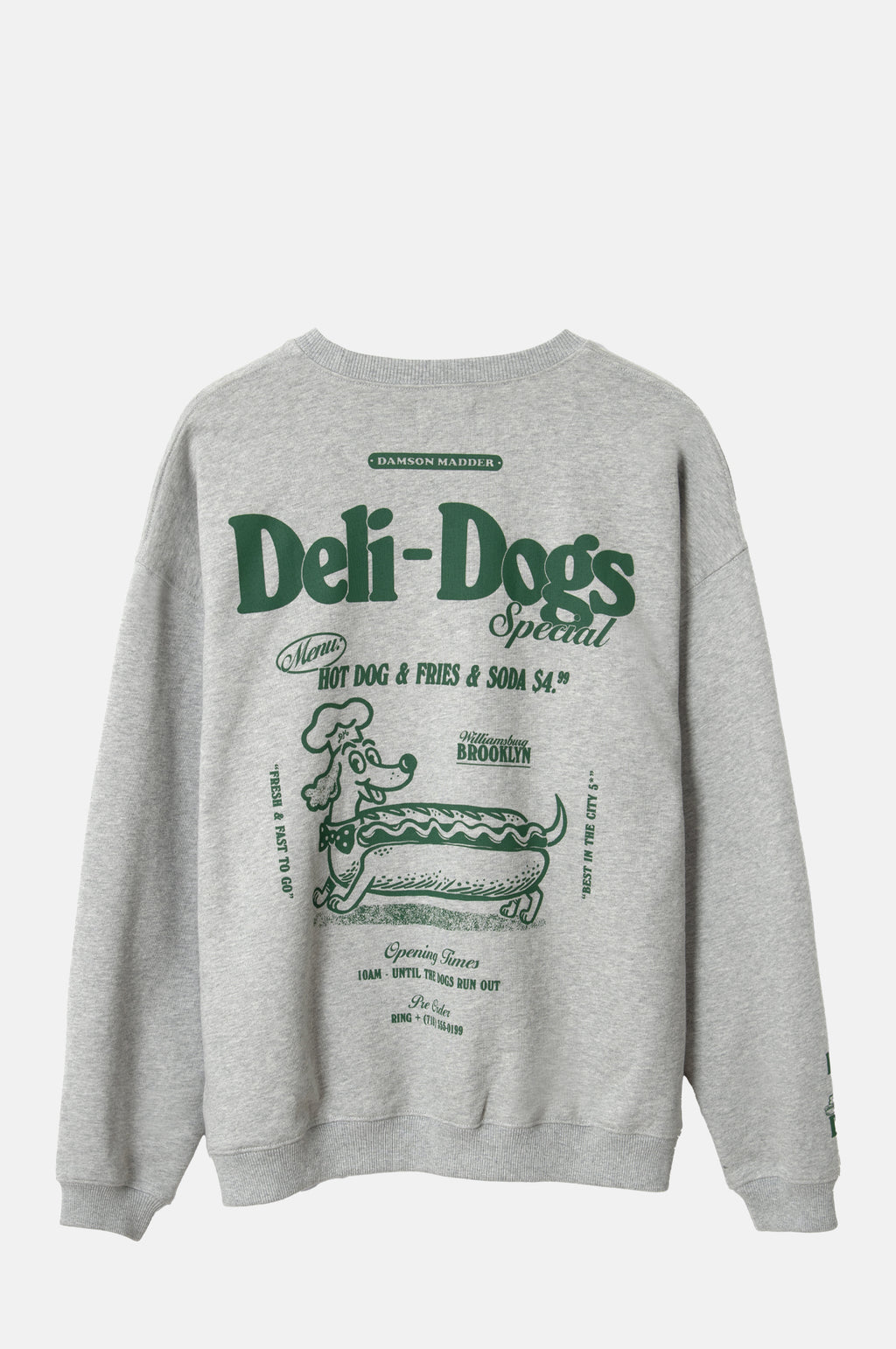 Deli Dog Sweatshirt Grey Marl