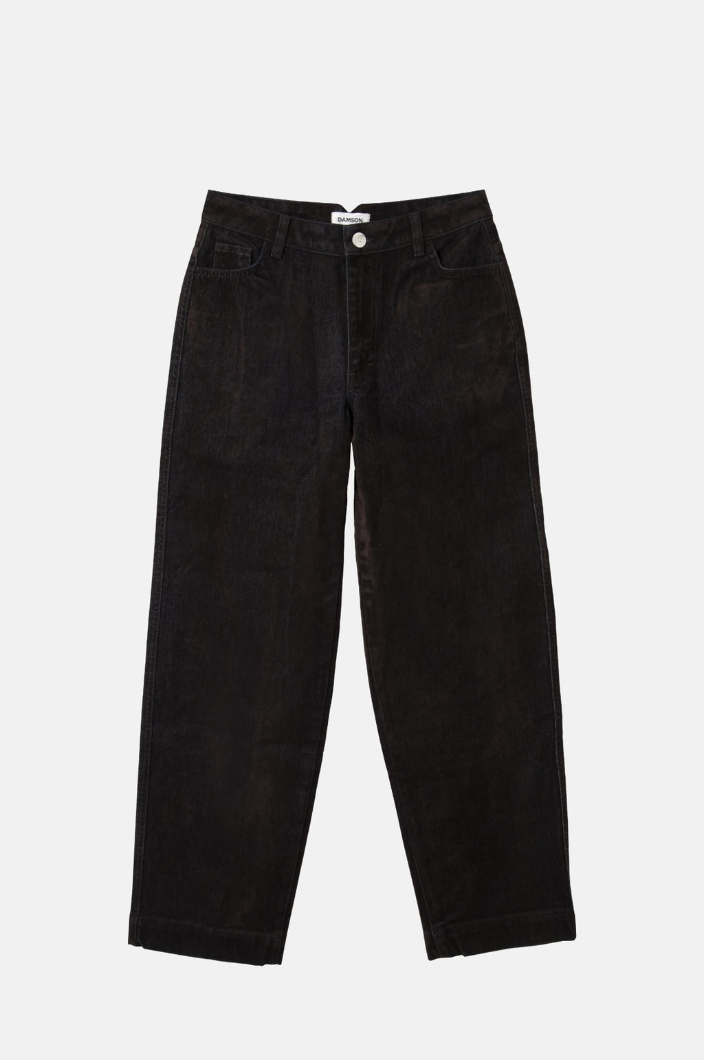 Damson Madder Drew Flocked Denim Jeans Bitter Choc.