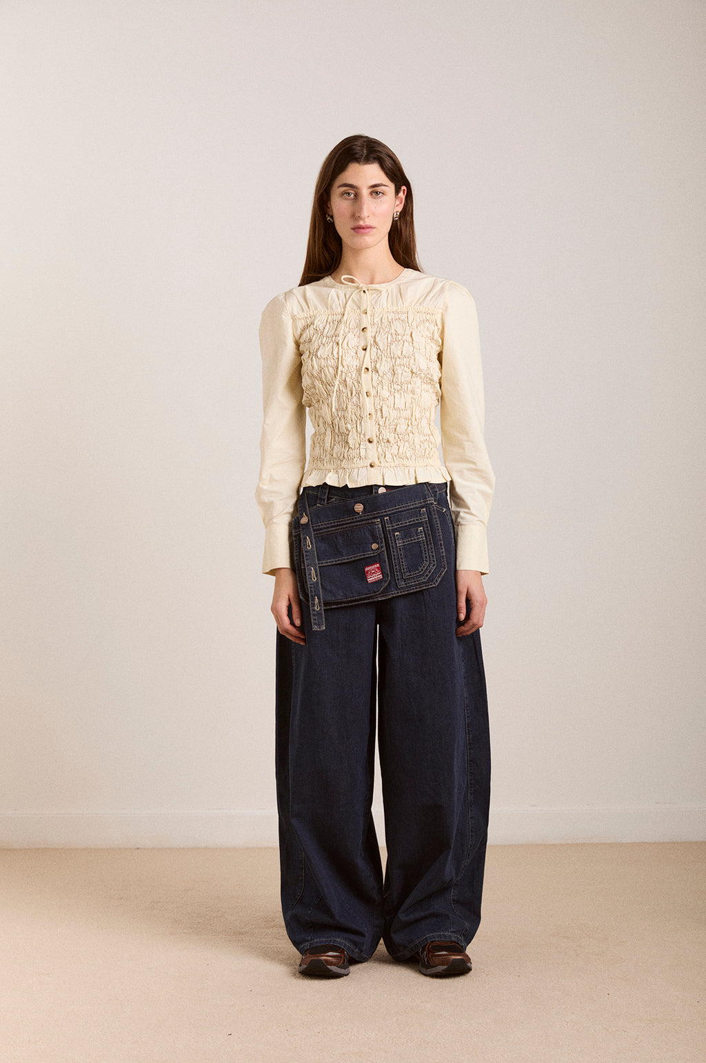 Elliana Smocked Cardi Butter