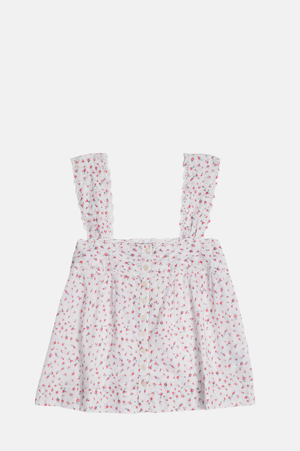 Damson Madder Harrietta Button Through Cami Pink Floral.