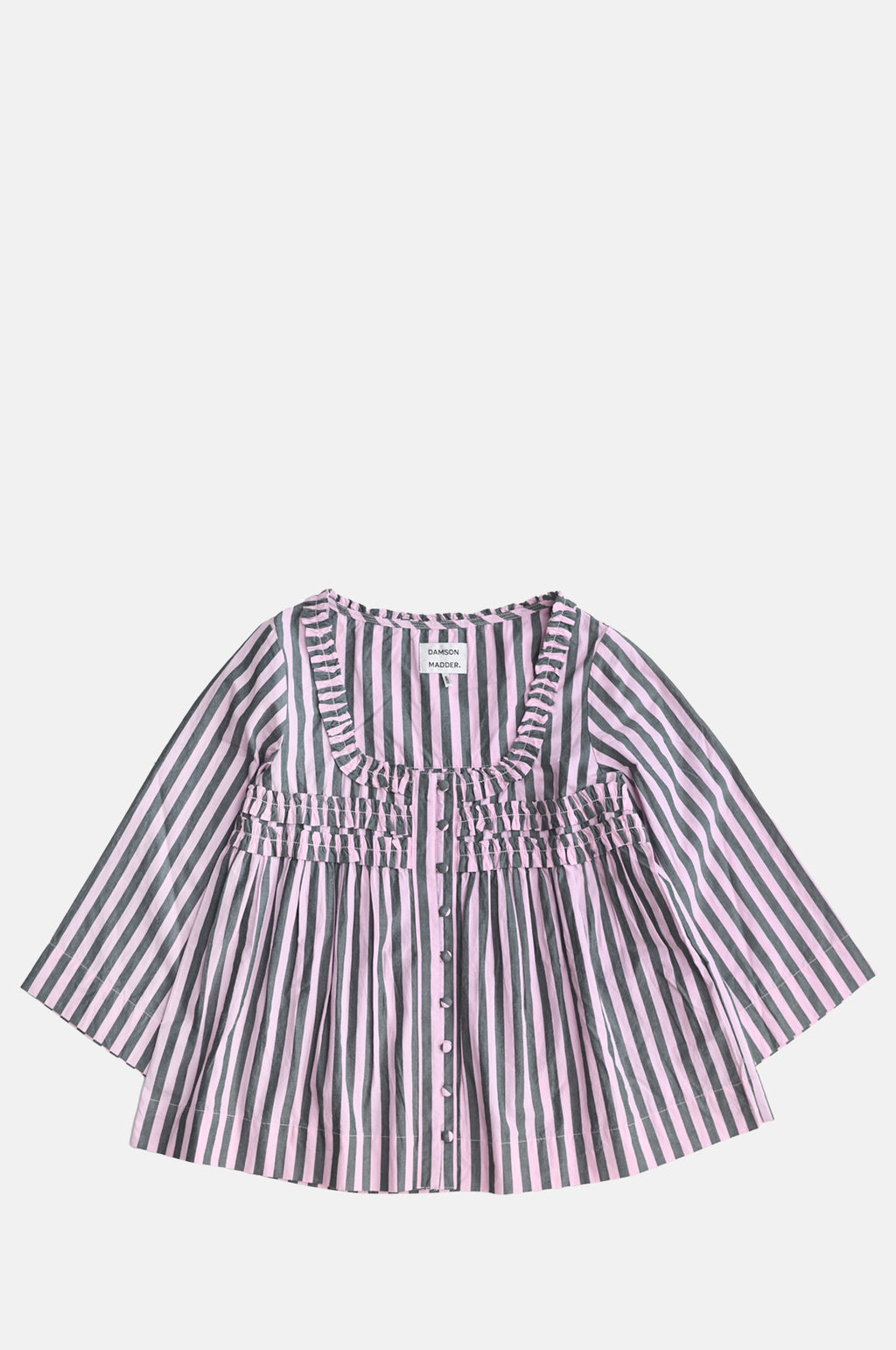 Damson Madder Leilani Blouse Garden Tulle Stripe.