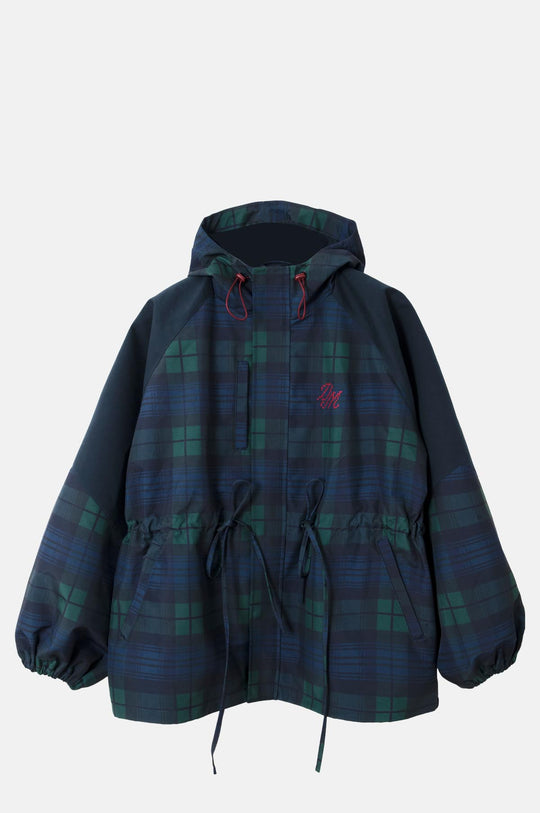Liu Raincoat Navy Check