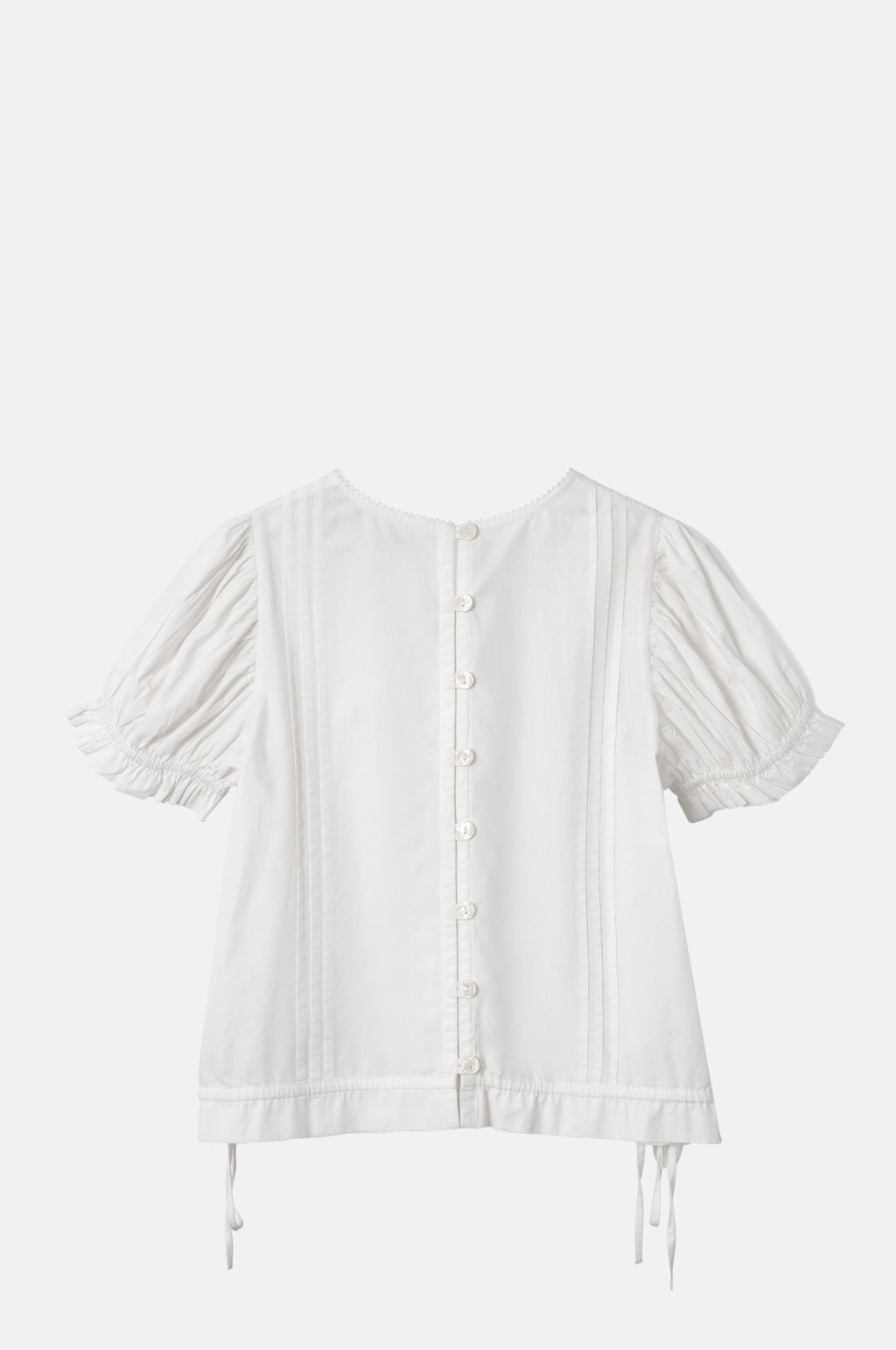 Mabel Lace Insert Blouse Vintage White