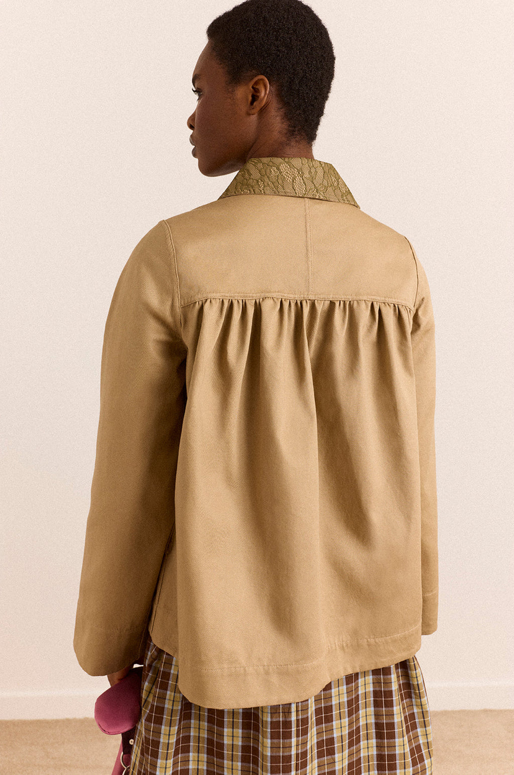 Mini Mercedes Reversible Coat Lace Stone