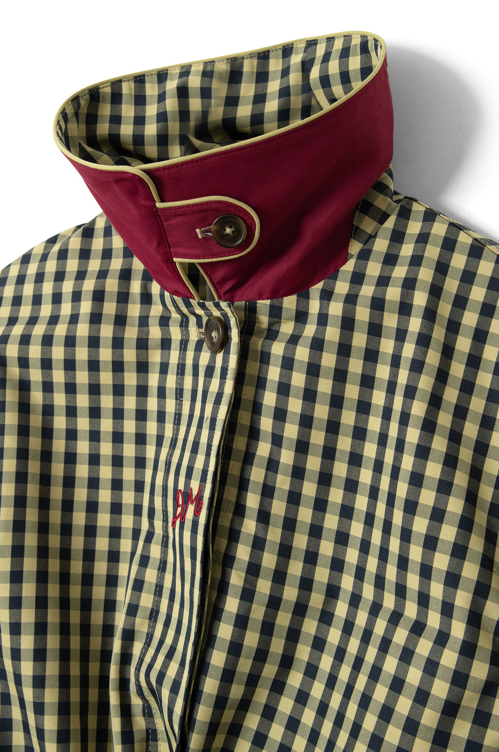 Myrtle Trench Coat Navy Gingham