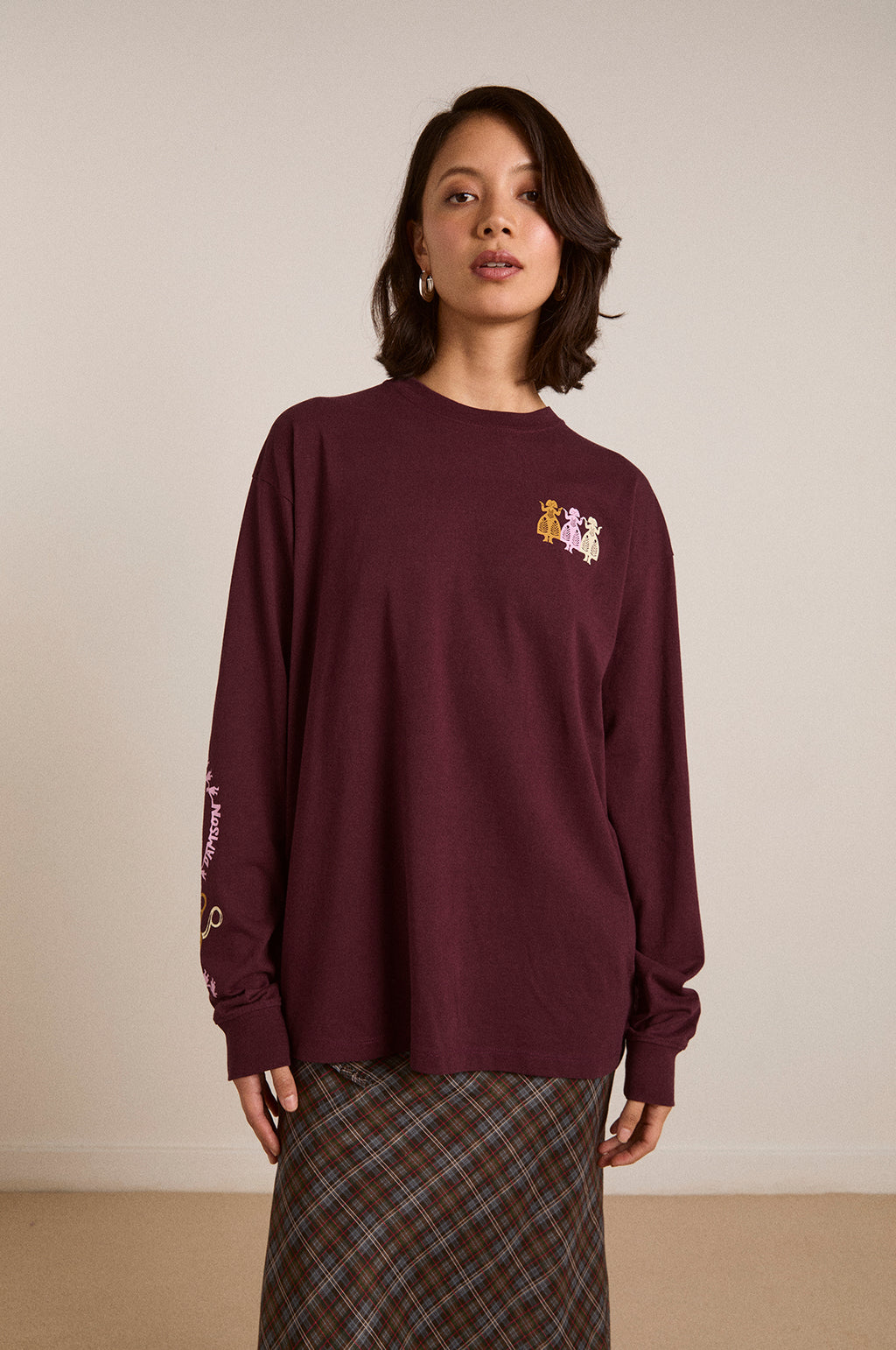 Paper Cut Gals LS Tee Fig