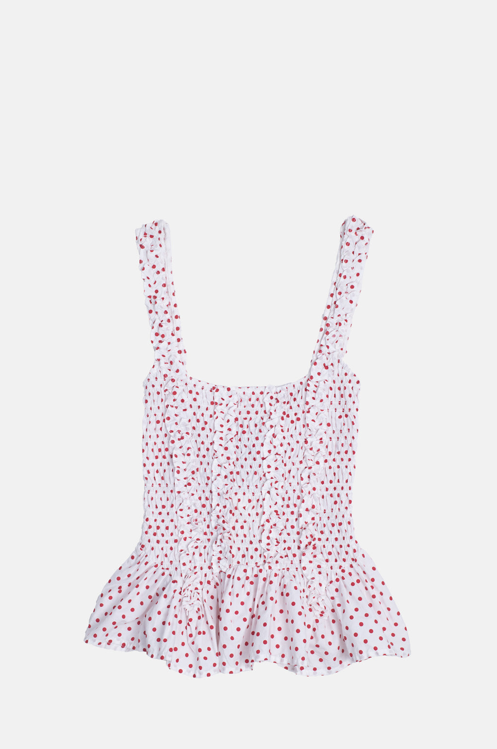 Damson Madder Raphi Cami Off White and Red Spot.