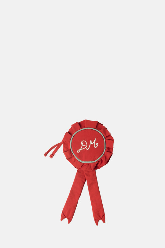 Rosette Pouch Bag Charm Purse Red