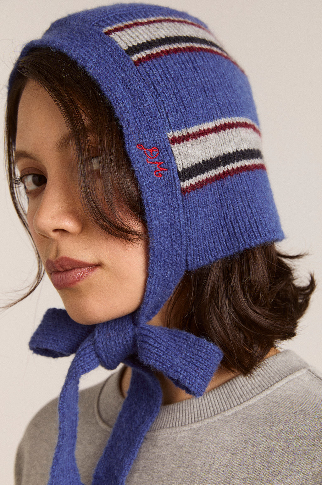 Shrunken Tie Bonnet Blue Stripe