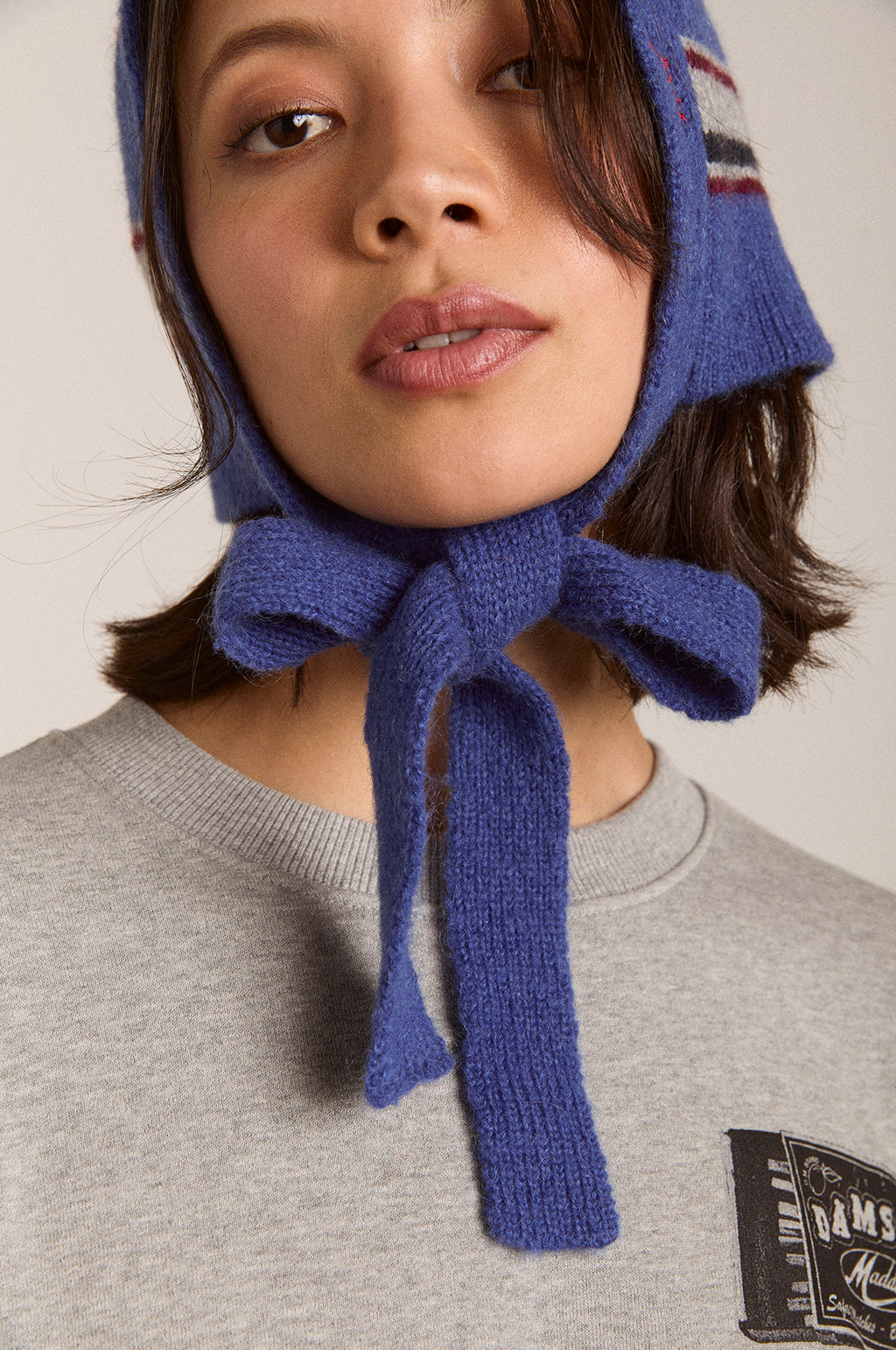 Shrunken Tie Bonnet Blue Stripe