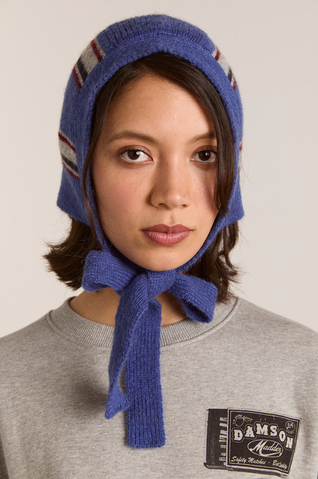 Shrunken Tie Bonnet Blue Stripe