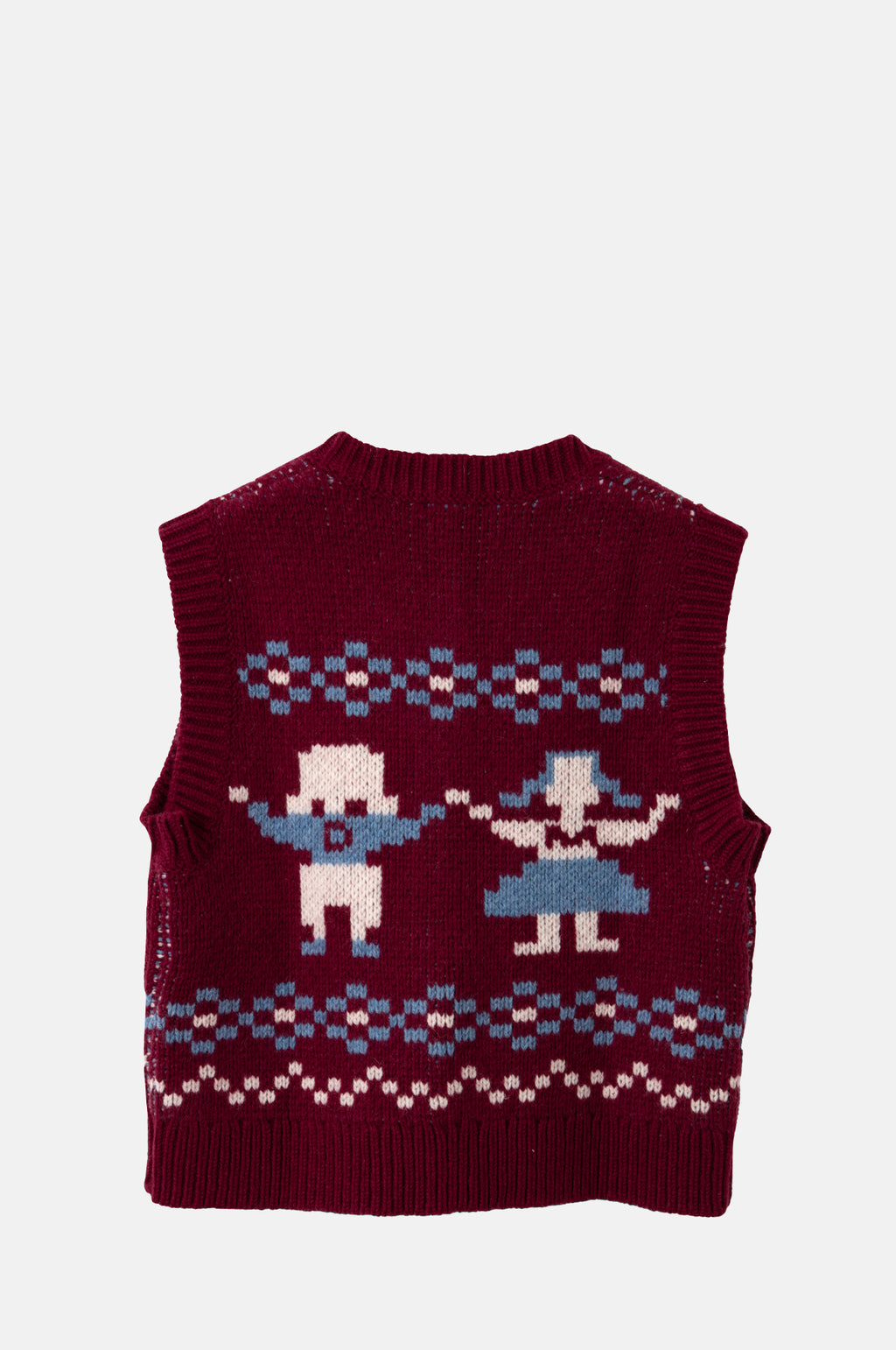 Sofie Wool Vest Novelty Intarsia Girls Burg