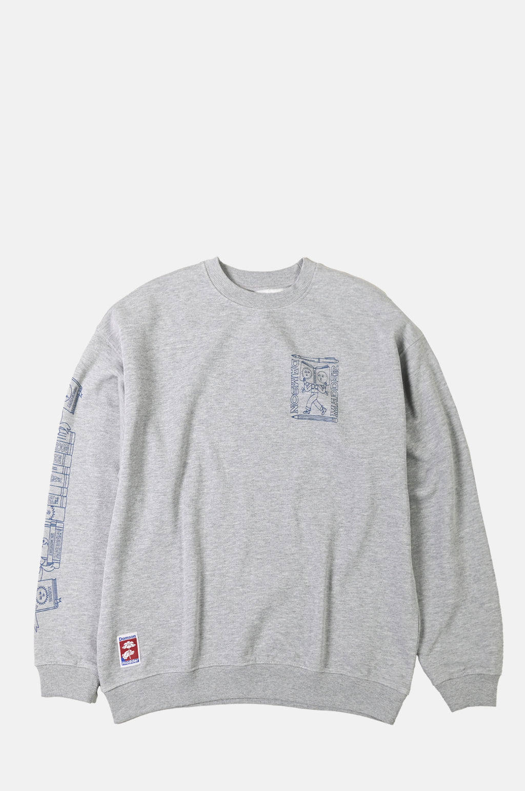 Damson Madder The Reader Sweatshirt Grey Marl.