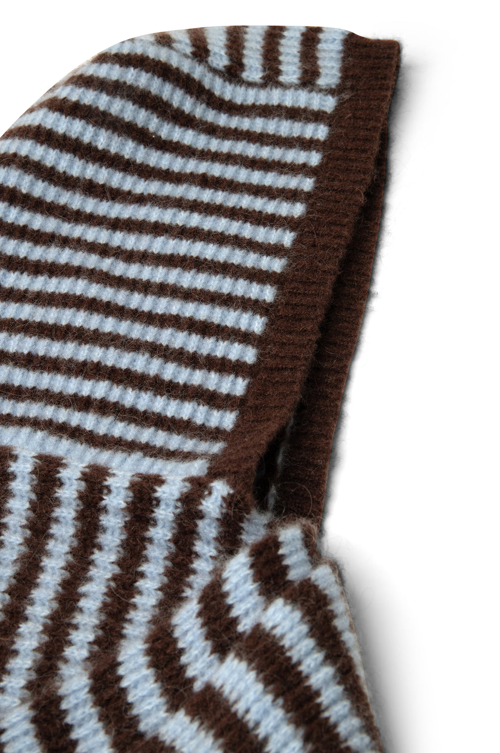 Tie Front Hood Blue & Choc Stripe