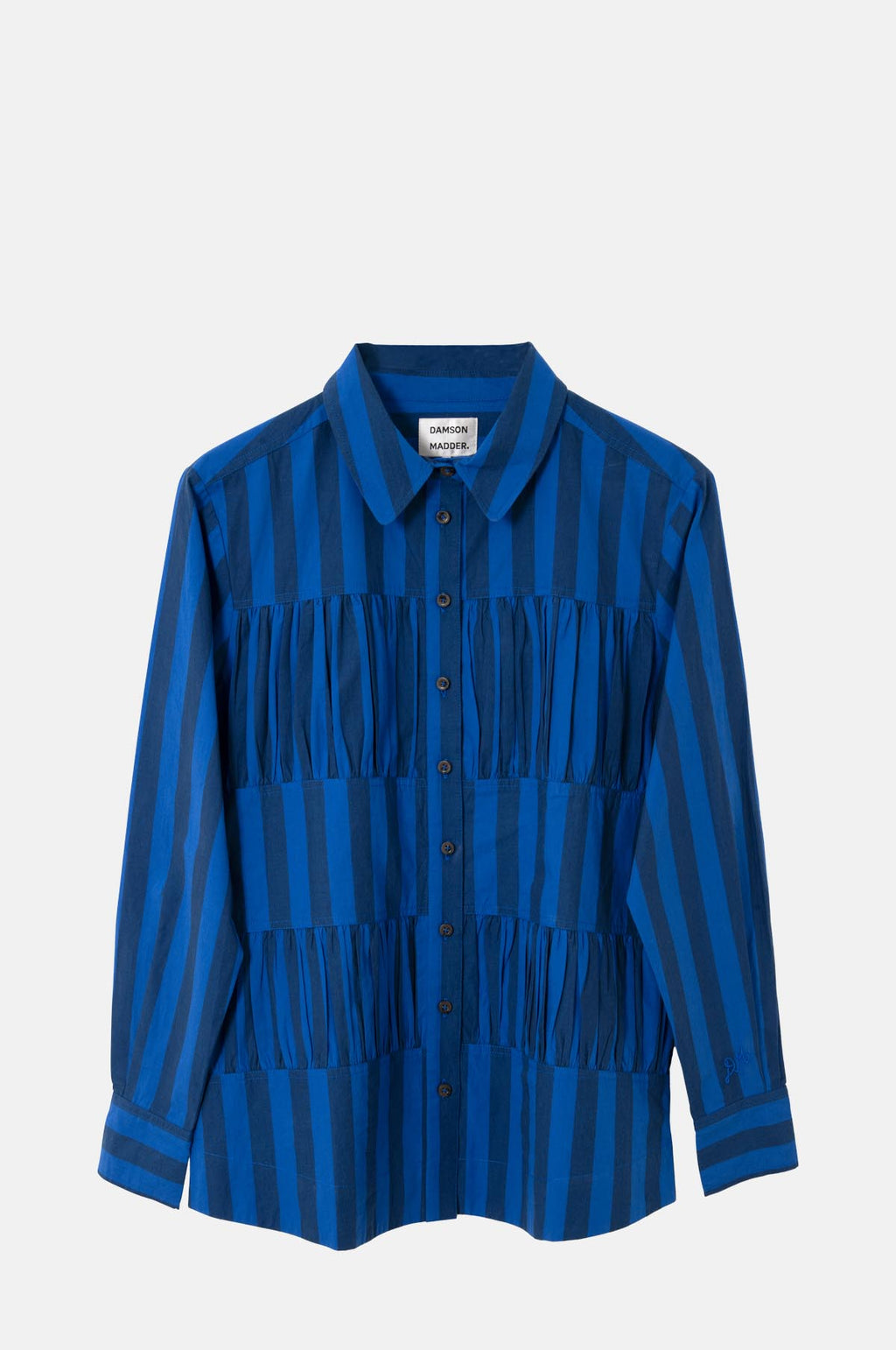 Damson Madder Xenia Shirt Cobalt Stripe.