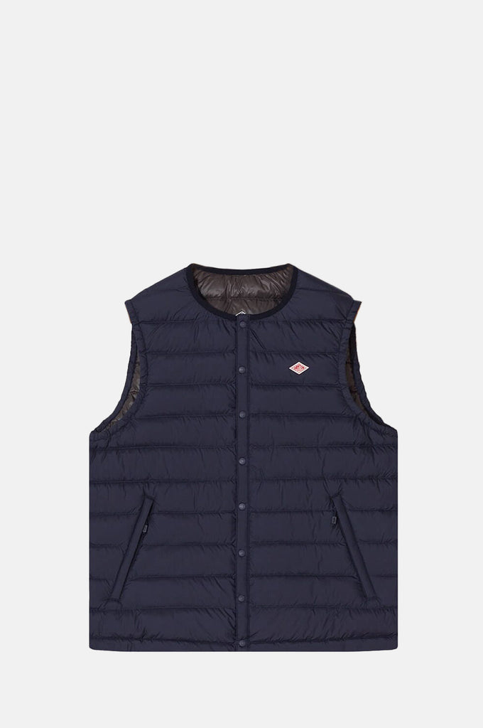 Danton Inner Down Crewneck Vest in Navy – The Hambledon