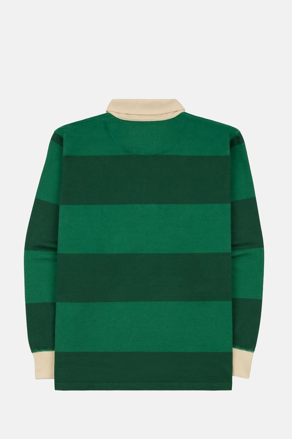 Block Stripe Quarter Zip Rugby Dark Green