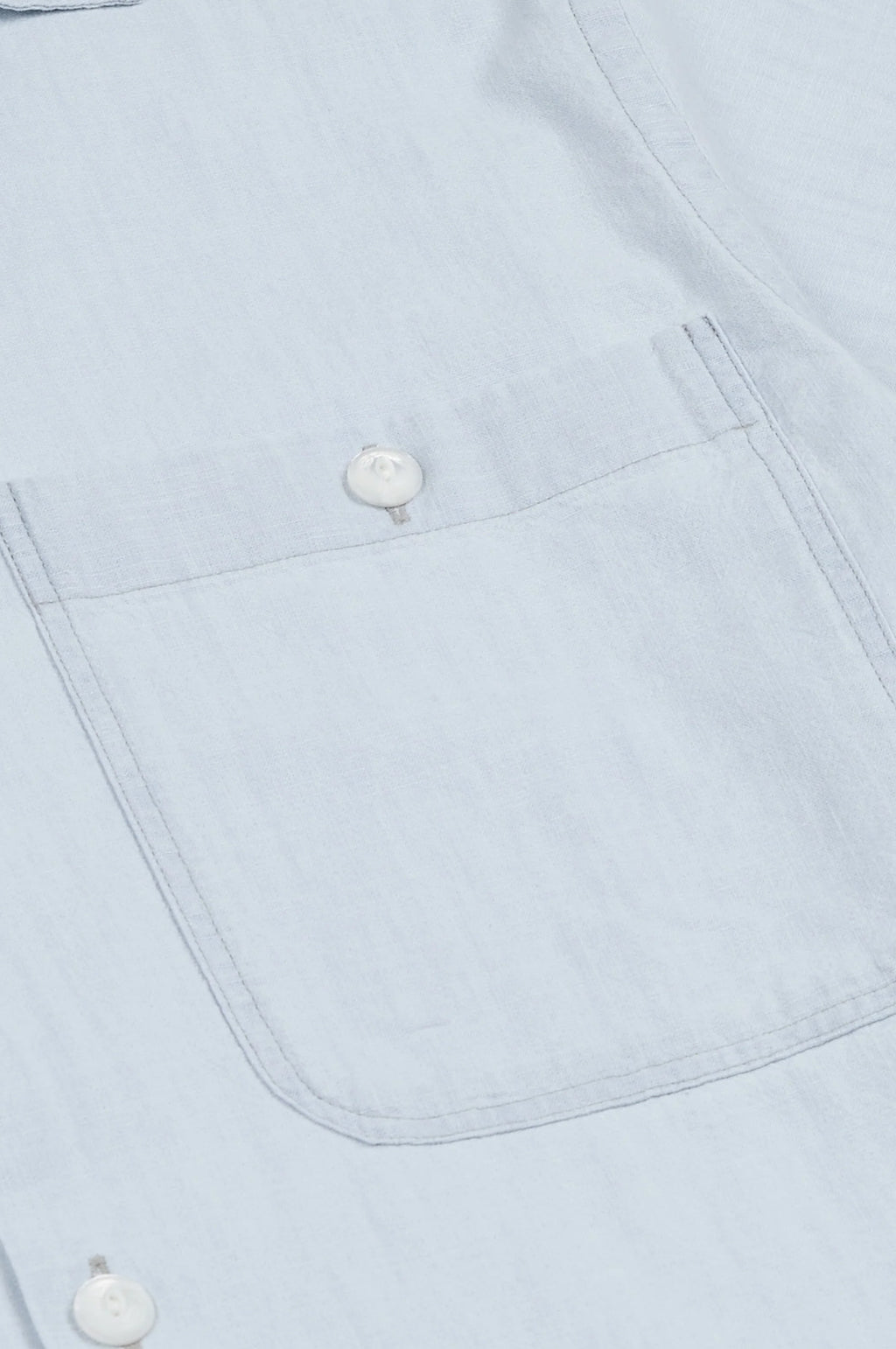 Chambray SS Camp Collar Shirt Blue