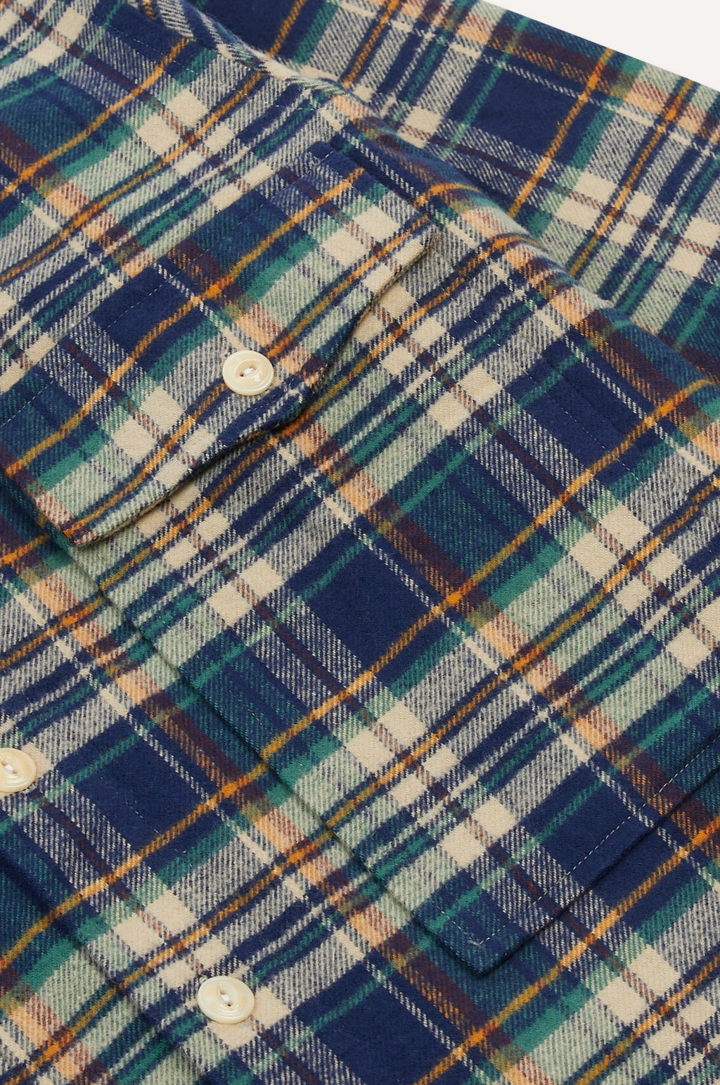 Check Relaxed Block Shirt Indigo