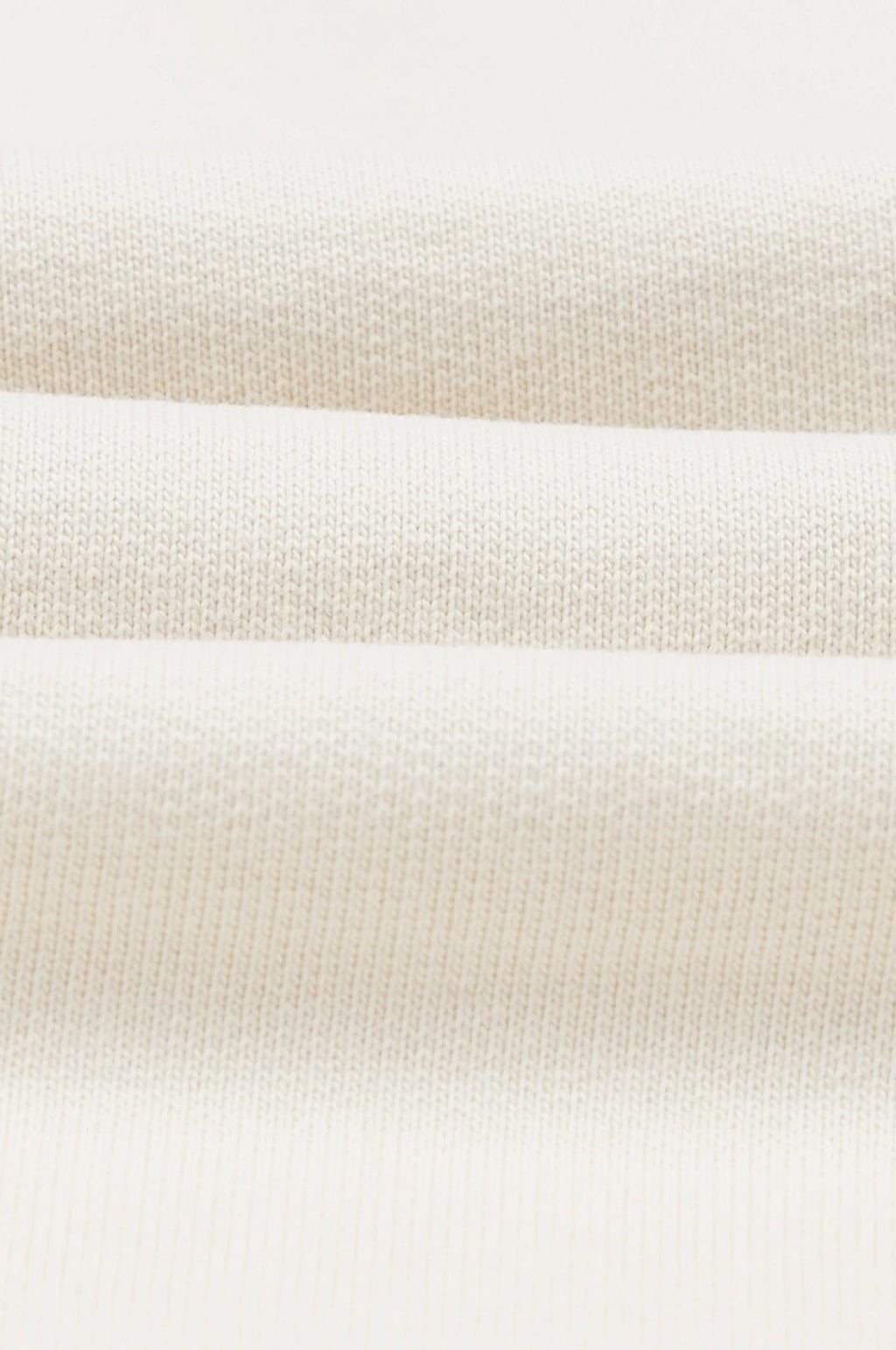 LS Cotton Quarter Zip Sweatshirt Ecru