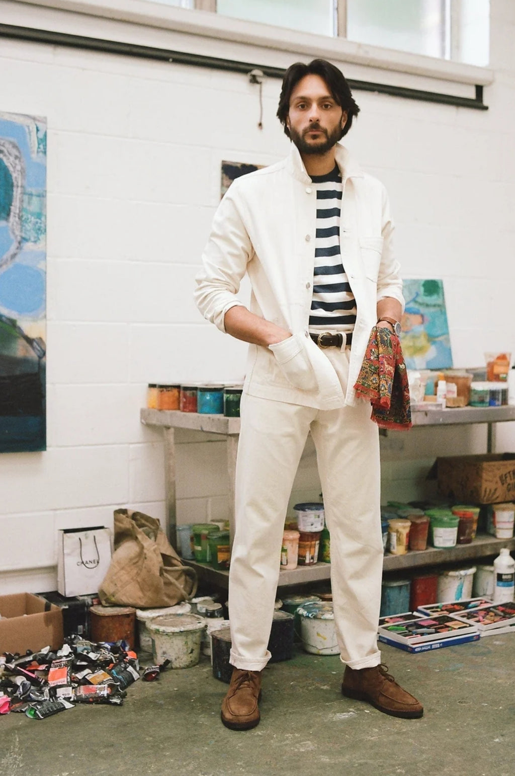 5-Pocket Selvedge Denim Jean Ecru