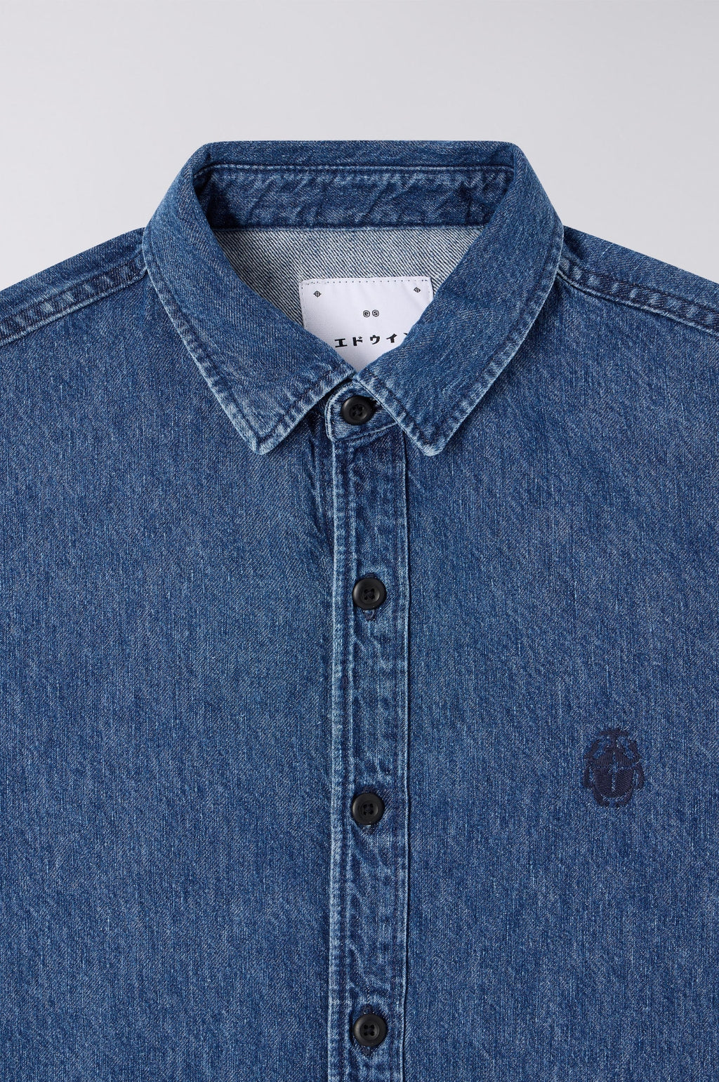Sebastian Shirt LS Blue Mid Stone Wash