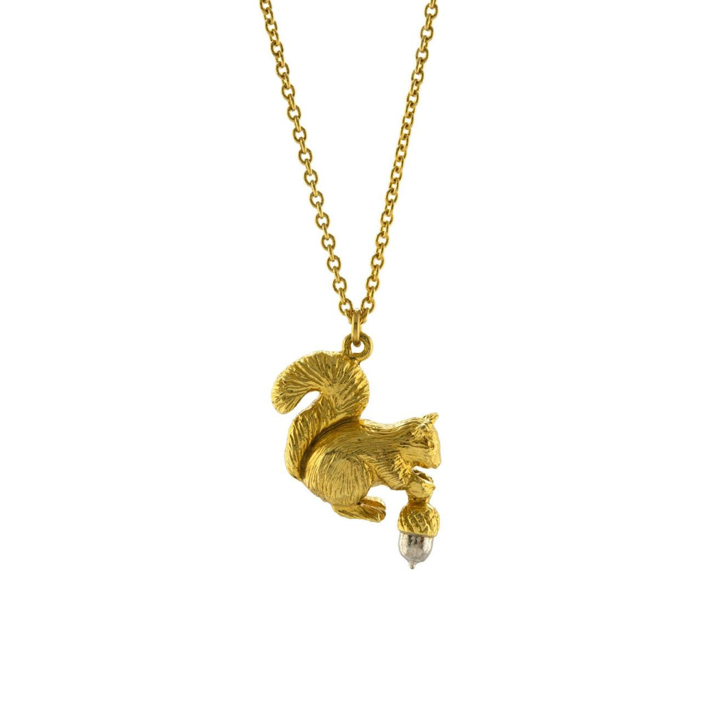 A.M. Squirrel & Acorn Necklace