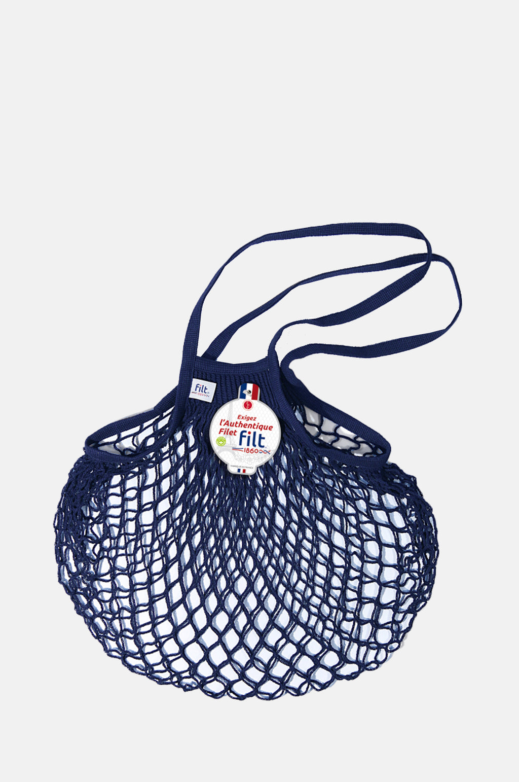 Filt 1860 Net Shopping Bag Large Handle Navy.