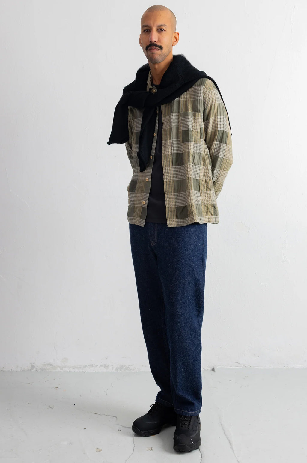 Patch Shirt Sage Multicheck