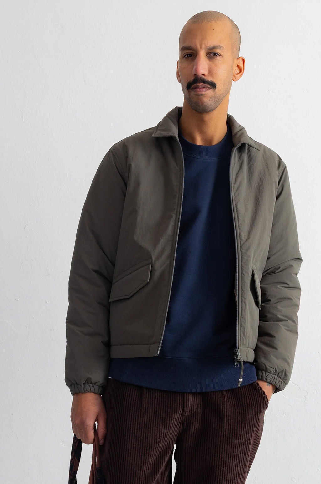Wadded Bomber Dark Olive