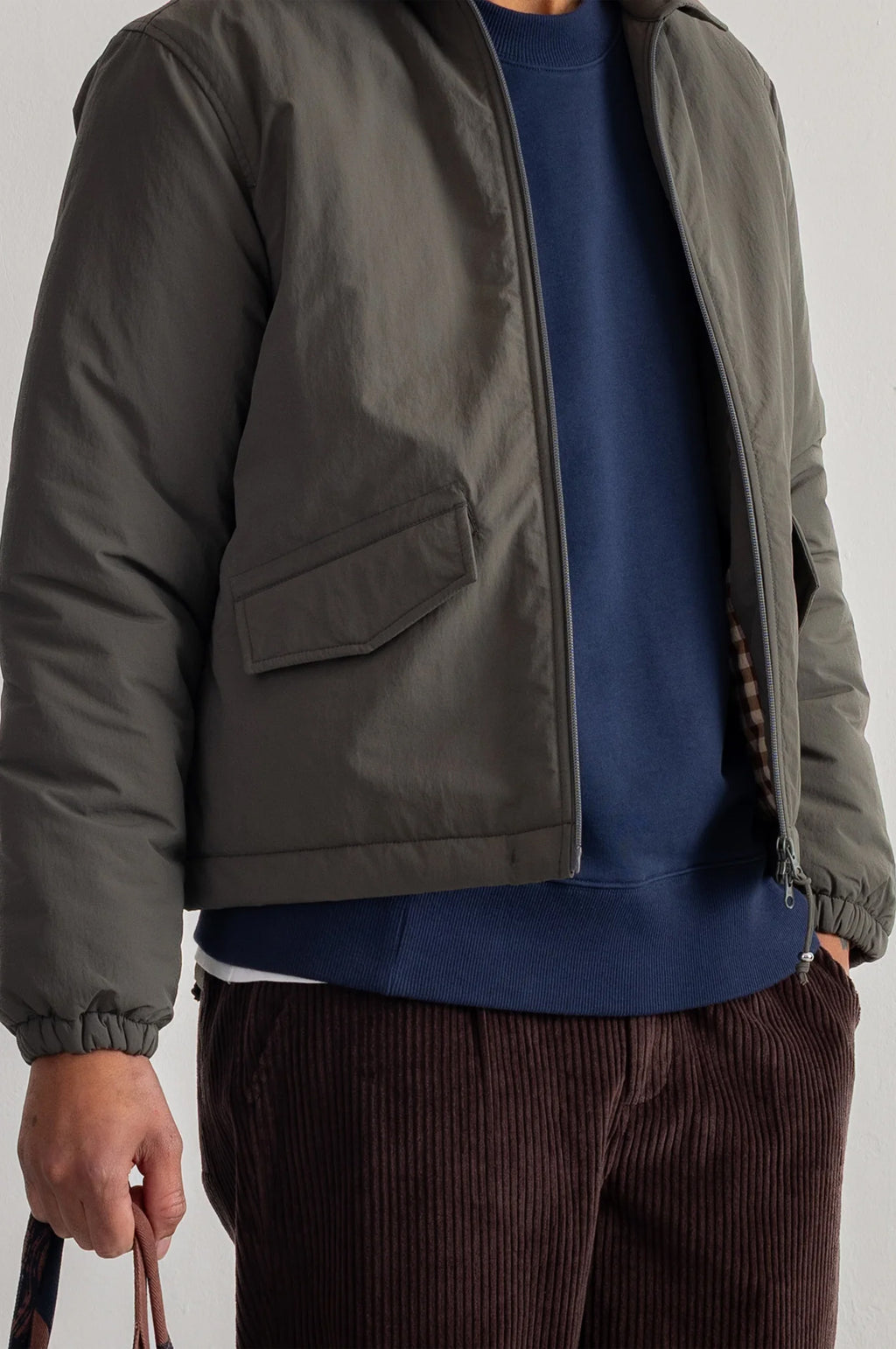 Wadded Bomber Dark Olive
