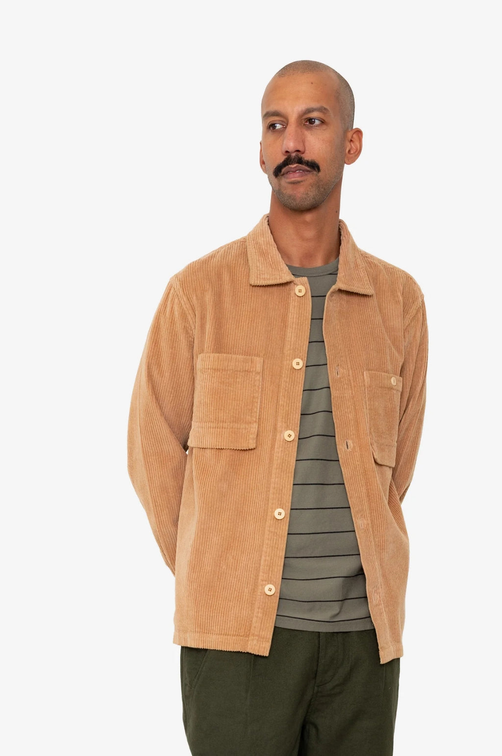 Patch Overshirt Mink Chunky Cord