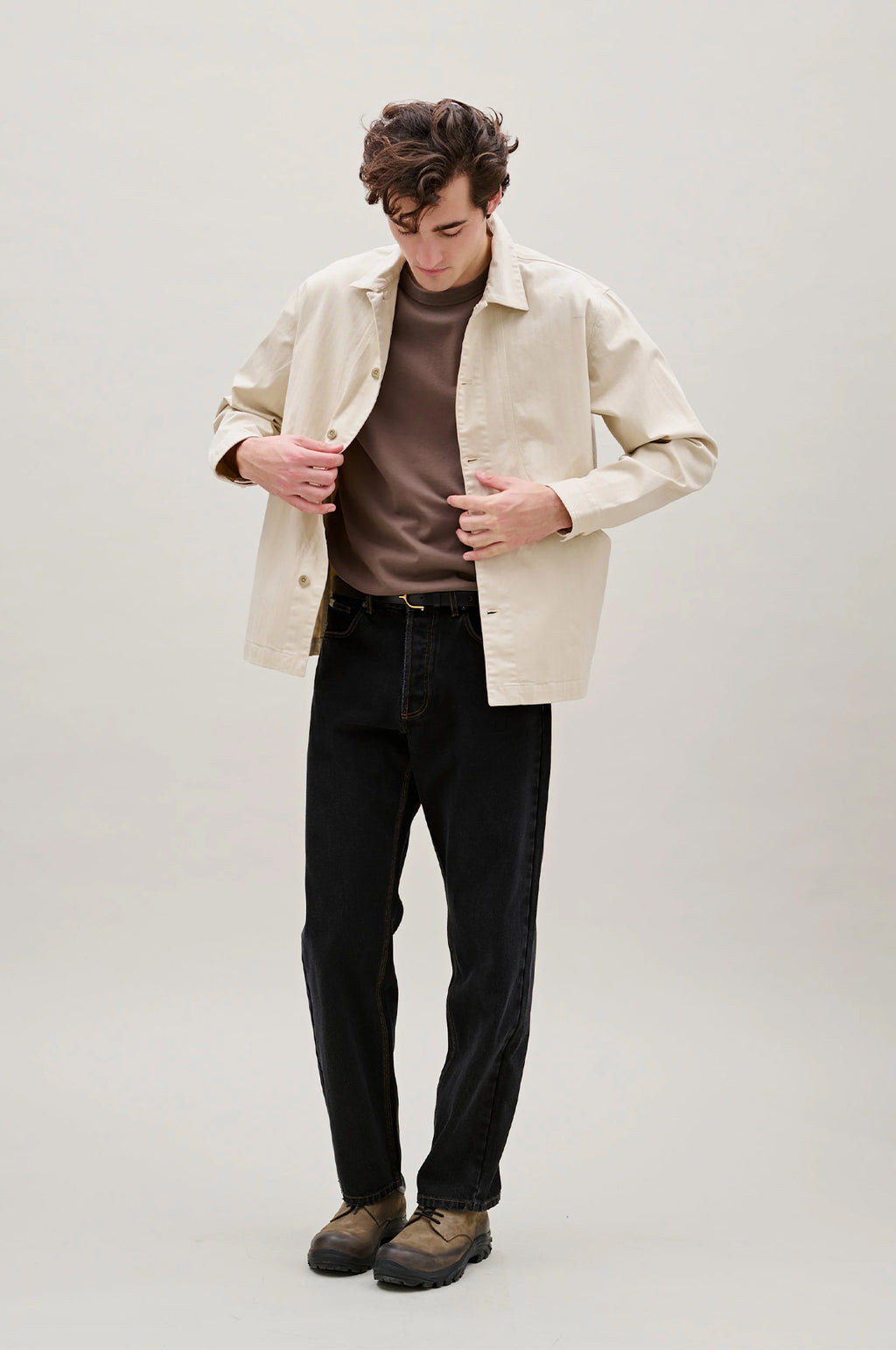 Berry Herringbone Overshirt Oat